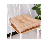 LDGSUPH Coprisedili Cuscino A Bordino 3D Ispessito - Fodera Lino Sintetico Colori Caramella Solidi - Quadrato Multifunzione Per Divano, Auto, Tatami E Bovindo(Khaki,45 * 45 * 9cm)