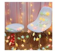 LDGSUPH Luci creative a forma di stella crepa | natalizie a LED | a corda for la camera da letto, festa nozze, le decorazioni dell'albero Natale, i colori cambiano(Battery power,19.6ft(40led))