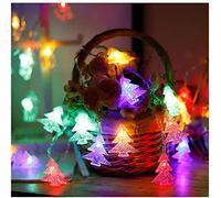 LDGSUPH Luci della stringa dell'albero di Natale| natalizie a LED| creative| decorative a batteria for la festa nozze, casa da giardino(Colourful,6.5FT(10LED))