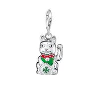 LDGSUPH Lucky Cat Charm Pendant, 925 Sterling Silver Retro Charm Pendant Fit Bracciali E Collane Regalo per Donne Uomini