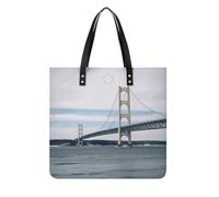 LDGSUPH Mackinac - Borsa a tracolla con ponte sospeso, in pelle PU, borsa per la spesa, leggera, alla moda, grande borsa a tracolla