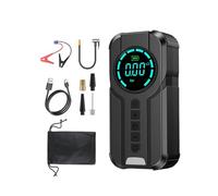 LDGSUPH Pompa Gonfiabile per Avviamento Emergenza per Auto Integrata con Tesoro Elettrico Multifunzionale Portatile Gonfiatore Elettrico Portatile con(Smart Battery Clamps+Eva Pack)