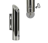 LDGSUPH Posacenere da esterno Cilindro parete con serratura Pilastro di frassino appendere al muro una colonna sigari in metallo grandi dimensioni for fumare(6.2xH30cm)