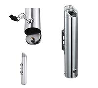 LDGSUPH Posacenere in acciaio inossidabile Colonna a cilindro in lega di alluminio Portasigarette da parete for esterni con serratura for esterno, rifugio for fumatori