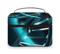 LDGSUPH Science Gene Strand Trousse per il trucco con manico Borsa da toilette da viaggio portatile leggera impermeabile carino cosmetici borse portaoggetti grande moda custodia per trucco organizer
