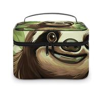 LDGSUPH Sfondo bradipi 1 borsa per il trucco con manico borsa da toilette portatile da viaggio leggera impermeabile carino cosmetici borse grande moda trucco case organizzatore per le donne
