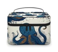 LDGSUPH Tentacles - Borsa per il trucco con manico a forma di polpo, portatile, da viaggio, leggera, impermeabile, carina, per cosmetici, grande, alla moda, organizer per donne