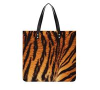 LDGSUPH Tiger Stripe Pattern Tote Bag PU Leather Hobo Bags Grandi borse della spesa leggero moda borsa a tracolla grande