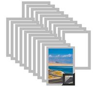 LDHHYH 20 cornici magnetiche A4, 24 x 32 cm, formato A4, colore argento, autoadesive, apribili, con chiusura magnetica, cornice informativa per visualizzazioni, documenti