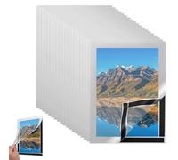 LDHHYH 20 cornici magnetiche A5, 18 x 24 cm, formato A5, in argento, autoadesive, apribili, con chiusura magnetica, cornice informativa per visualizzazioni, documenti