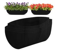 LDHHYH Confezione da 6 fodere semicircolari per fioriere, 61/76 cm, semicerchio, in feltro, di cocco, alternativa per cesti di fiori da giardino all'aperto