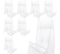 LDHHYH Supporto per Libri Acrilico, 8 pezzi Espositori per Libro in Acrilico 10 x 15 cm, Supporto per libri in acrilico trasparente, Espositore libri per Libri Album di Immagini Ricetta Foto