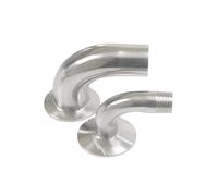 LDHNFBYV 1/2 "3/4" 1 "BSPT Maschio Femmina 1.5" Tri Morsetto Ghiera OD 50.5mm Gomito a 90 Gradi SUS304 in Acciaio Inox Raccordo Sanitario Homebrew(BSPT Male,DN20 - K50.5mm)