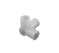 LDHNFBYV 4 Pezzi di Raccordo a T in plastica PE, Adattatore for Tubi a Quattro e Cinque Vie, raccordi for Guardaroba(4 Way Connector,Inner Diameter 20mm)