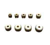 LDHNFBYV 5 Pezzi 0,4 m in Ottone ingranaggio pignone sperone Meccanico Piccolo 0,4 modulo Foro Foro Apertura 2 mm 1,98 mm 9/10/11/12/13/14/15/16/17/18 Denti(0.4M13T2A)