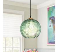 LDIEUWUET Lampade a Sospensione Soffitto in Vetro Verde Paralumi per Plafoniere Moderna Lampada Lampadario Verde per Intern Lampadario Illuminazione a Soffitto Sala da Pranzo in Cucina