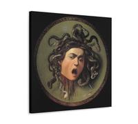 LdinMEX Caravaggio Artwork - Stampa artistica da parete su tela, motivo: Medusa, decorazione artistica da parete per camera da letto, moderna, 30 x 30 cm