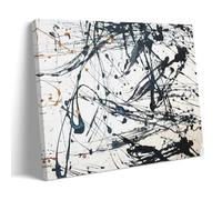 LdinMEX Stampa artistica astratta moderna su tela, stampa artistica da parete con Jackson Pollock, decorazione moderna per la casa, 60 x 90 cm
