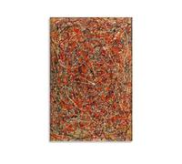LdinMEX Stampa artistica da parete con immagine astratta di Jackson Pollock, stampa artistica da parete, decorazione moderna, 50 x 75 cm