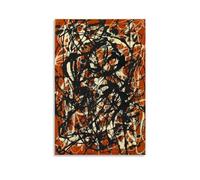 LdinMEX Stampa artistica da parete su tela, motivo: Jackson Pollock, stampa artistica da parete moderna per camera da letto, decorazione per la casa, 60 x 90 cm