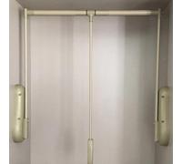 LDIW Appendiabiti Saliscendi per Armadio, Appendiabiti Estraibile Regolabile per Guardaroba, Meccanismo Barra Appendiabito con Apertura e Chiusura Assistita,Cachi,26to33in
