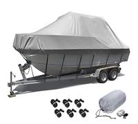 LDIW Coperture per Barca Telo Copri per Barca Tetto Rigido/T-Top Durevole Tessuto Oxford 600D Impermeabile all Season Marine Dispositivo di Protezione,23to25ft：948cm*570cm