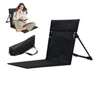 LDJFCCA Tappetino da spiaggia poltrona leggero tappetino da spiaggia con schienale sedia pieghevole assembly con borsa per le vacanze giardino campeggio nerofidabile