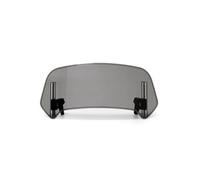 LDJSNC Parabrezza Moto per Aprilia Scarabeo 250 2005-2010, Parabrezza Estensione Regolabile con Clip, Deflettore Antivento Moto, Parabrezza Spoiler Antivento Rialzato,B Smoke-280mm×120mm