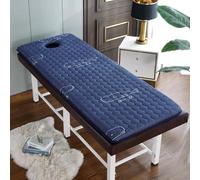 LDLCYCN Addensare Il Materasso in Memory Foam con Elastico Coprimaterasso per Lettino da Massaggio con Foro per Il Viso Cuscinetto Protettivo Topper per Salone di Bellezza,Blue(s),190 * 80cm