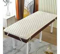 LDLCYCN Beige/s,190 * 70cm, Memoria Schiuma Massaggio Letto Materasso Topper Senza Foro Massaggio Spa Pad Lash Bed Mattress Topper con Fascia Elastica Spessore 6Cm Testa Trapezoidale Quadrata