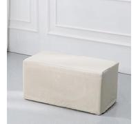 LDLCYCN Bianca,150x40x40cm, Copertura Ottomana Slipcover Ottomano Quadrato con Fascia Elastica Inferiore Copertura Protettore Ottomano Copertura Sgabello per Soggiorno Camera da Letto