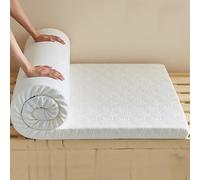 LDLCYCN Bianca,90x190cm, Giapponese Futon Materasso Topper Dimensione Queen Doppia Spessore 5Cm Materasso Pavimento con Copertura Materasso Lavabile Confortevole per Campeggio Dormitorio