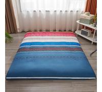 LDLCYCN Coprimaterasso Futon da Pavimento con Cerniera Queen Coprimaterasso Futon da Pavimento Giapponese Coprimaterasso Antipolvere Fodera per Futon Copertina Morbida,A,180x200cm(King)