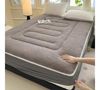 LDLCYCN Greya,90x200cmTWIN, Protezione Materasso Regina King Size Spessore Velluto di Agnello Copertura Materasso Copertura Letto A Prova di Polvere per l'inverno Tasca Profonda di 11In