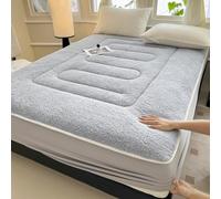 LDLCYCN Greyb,200x220cm, Protezione Materasso Regina King Size Spessore Velluto di Agnello Copertura Materasso Copertura Letto A Prova di Polvere per l'inverno Tasca Profonda di 11In