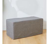 LDLCYCN Grigio,60x40x40cm, Copertura Ottomana Slipcover Ottomano Quadrato con Fascia Elastica Inferiore Copertura Protettore Ottomano Copertura Sgabello per Soggiorno Camera da Letto