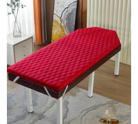 LDLCYCN Red/t,180 * 60cm, Memoria Schiuma Massaggio Letto Materasso Topper Senza Foro Massaggio Spa Pad Lash Bed Mattress Topper con Fascia Elastica Spessore 6Cm Testa Trapezoidale Quadrata