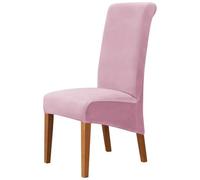 LDLCYCN Rosa,6pcs, 4Pcs/6Pcs Coperture Sedia da Pranzo Velluto Stretch Sedia da Pranzo Slipcover Sala da Pranzo Grande Protettore Sedia per Pranzo Cucina Sala Banchetto Ristorante