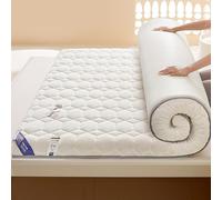 LDLCYCN White/9cm,100x190cm, Memoria Foam Futon Materasso Topper Matraccio Tradizionale Giapponese Spessore 4,5Cm/9 Cm Traspirabile Comfort Pad Sleeping Pad Con Fascia Elastica Per Dormitorio