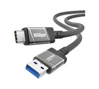 LDLrui Cavo da USB C a USB A 3.1 Gen 2, cavo di tipo C 3A per ricarica rapida e sincronizzazione dati da 10 Gbps per Android Auto, iPhone 17/16 Plus/17 Pro Max, MacBook, Samsung Galaxy S26/S24/S21