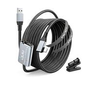 LDLrui Cavo VR Link da 5 m con funzione di ricarica, compatibile con Oculus Meta Quest 3/3S, Quest2/1/Pro e Pico 4, esclusiva clip per cavo, ad alta velocità 5 Gbps, da USB 3.0 a USB-C, SteamVR/PC
