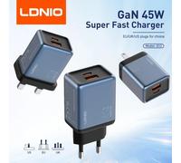 LDNIO Gan Caricabatterie di tipo C a ricarica rapida da 45 W compatibile con iPhone 17 Pro Max Air da 40 W Xiaomi Samsung Adattatore di ricarica ultra veloce