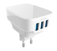 LDNIO NEW CARICABATTERIE TRIPLO ORIGINALE DL-AC65 3 PORTE USB 17W WHITE 791ED2A