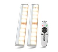 LDOPTO Luci a LED con sensore di movimento, con telecomando, dimmerabili, a batteria, per interni, per cucina, corridoio, scale, 3 colori, con timer