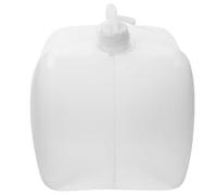 Ldpe Borsa Pieghevole per Acqua da Campeggio Bianco 10l | Chiusura a Cerchio in Silicone, Bocca Ampia e Rubinetto Regolabile, per Escursioni e Auto