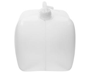 Ldpe Borsa Pieghevole per Acqua da Campeggio Bianco 10l | Chiusura a Cerchio in Silicone, Bocca Ampia e Rubinetto Regolabile, per Escursioni e Auto
