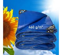 LDQBF Pro Telone Rinforzato,0.5x50m 460g/m² pvc copertura con occhielli rinforzati per mobili,multiuso per Mobili,Legna,Campeggio,Bici,Telo Coprimoto Impermeabile blu