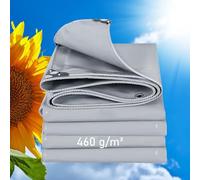 LDQBF Telo Multiuso Resistente,2.5x27.5m 460g/m² pvc telone Antipioggia Antivento Antistrappo Impermeabile per Mobili,Legna,Campeggio,Bici,Telo Coprimoto grigio