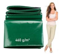 LDQBF Telo Multiuso Resistente,2.5x5m 460g/m² pvc copri Antipioggia Antivento Antistrappo Impermeabile per Mobili,Legna,Campeggio,Bici,Telo Coprimoto Impermeabile verde