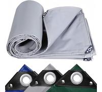 LDQBF Telone in impermeabile,2x2.5m 520g/m² pvc telo con occhielli rinforzati per mobili,multiuso portatile,leggero,accessorio per automobile o per il campeggio grigio